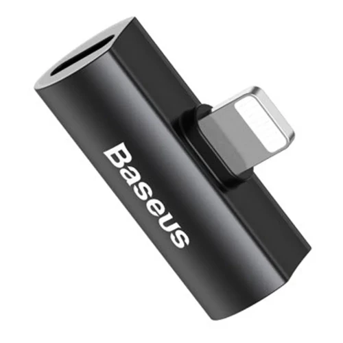  Baseus CAL46-01 CONVERTISSEUR AUDIO LIGHTNING - Adaptateur Dual Lightning, Charge et Écoute 
