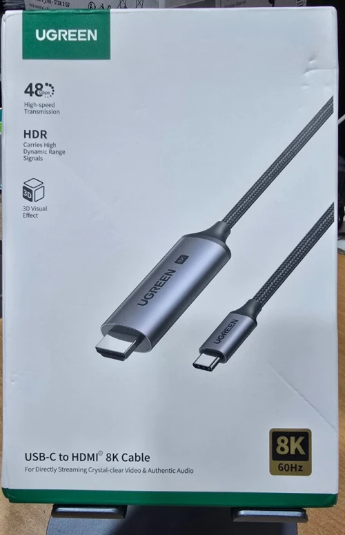 UGREEN Câble USB C vers HDMI 2.1 48Gbps 8K@60Hz 4K@240Hz HDR HDCP2.3 Full Compatible - 2 Métre 