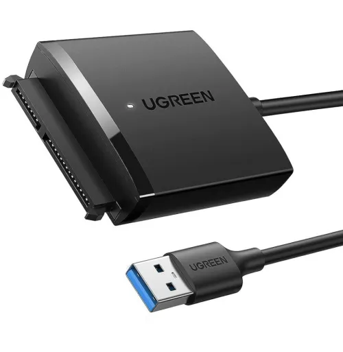 Ugreen  Convertisseur USB 3.0 vers disque dur SATA avec Alimentation 12V - 2A