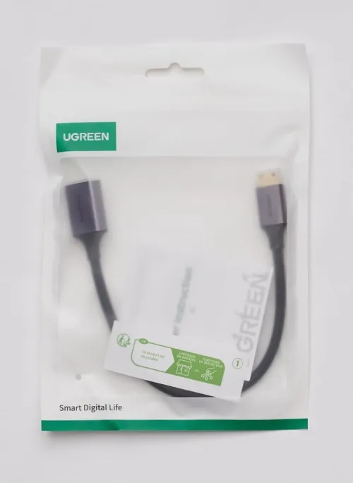 UGREEN Mini HDMI Mâle vers HDMI 2.0 Femelle 4K@60Hz 18Gpbs 3D Ethernet Arc / 25CM Full Compatible  