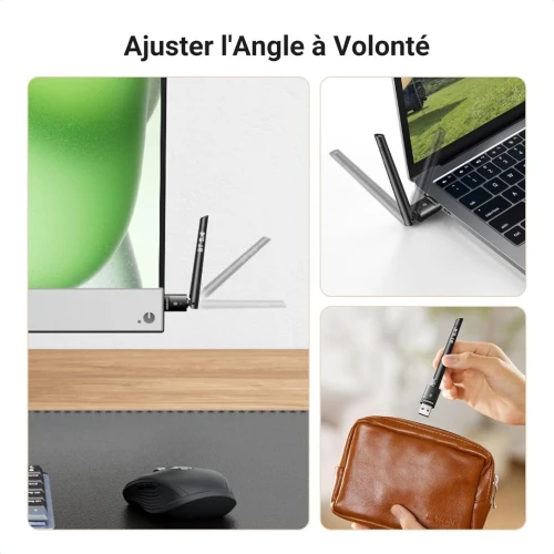 UGREEN Dongle USB  Bluetooth 5.4 Antenne Haute Portée - pour Écouteurs Clavier Souris Manette PS5