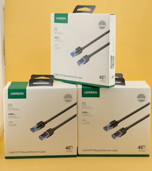 UGREEN Cat 8 Cable Ethernet Réseau RJ45 Super Débit 40Gbps 2000MHz Nylon Tressé Double Blindage