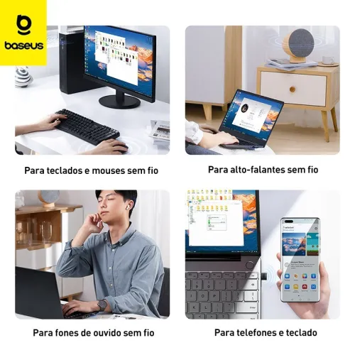 Adaptateur Emetteur Bluetooth 5.0 Baseus BA04 Noir (ZJVBA000001)