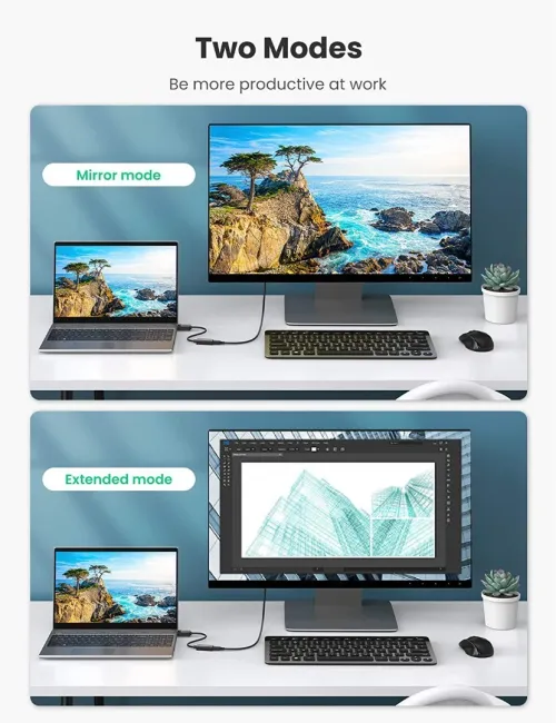 UGREEN Adaptateur DisplayPort Mâle vers HDMI Femelle 4K 60Hz 