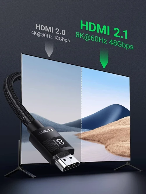 UGREEN Câble HDMI 2.1  8K 60Hz * 4K 120Hz * UHD Haute Vitesse 48 Gbps  * 1M * 2M * 3M* 5M