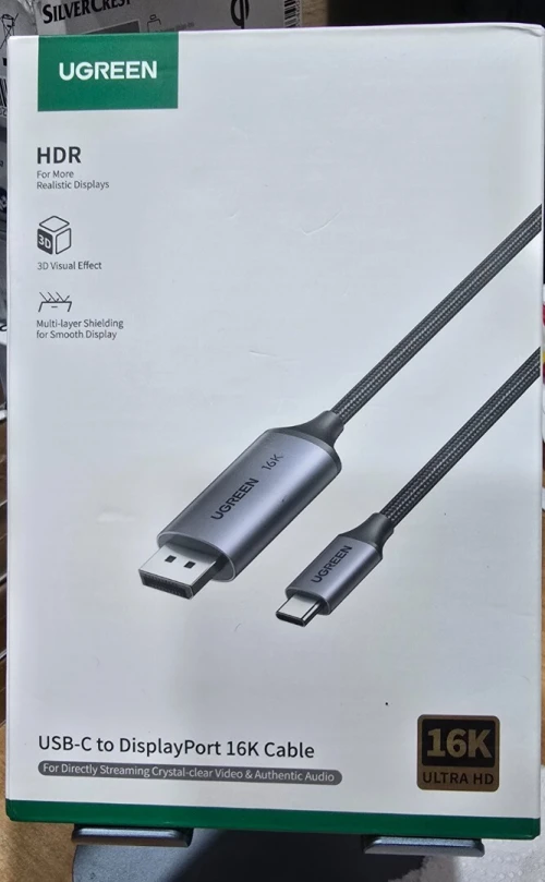 UGREEN USB C vers DisplayPort 2.1 16K@30Hz 8K@120Hz 4K@240Hz HDR Thunderbolt 4 Full Compatible 