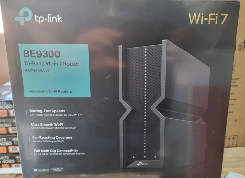 TP-Link Archer BE550 Routeur WiFi 7 BE9300Mbps Canaux 320 MHz, Bande 6GHz + 5 Ports 2.5G Mesh + VPN