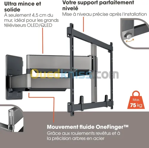 Vogel's Elite 5855 Ultra Fort Support TV pivotant 180 Jusqu'à 100" & 75 KG  VESA 600x400