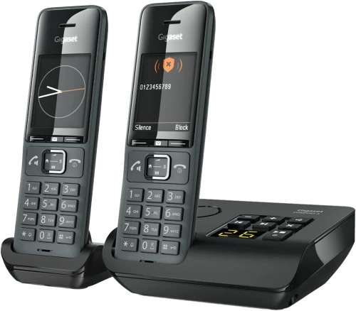Gigaset Comfort 520A Duo - 2 Téléphone DECT sans Fil avec répondeur - Design élégant - Blocage d'appels - 200 Contacts [Version française]