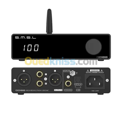 SMSL DO100 Double DAC 2 x ES9038Q2M XMOS + Bluetooth 5.0 aptX HD LDAC 32bit 768kHz DSD512