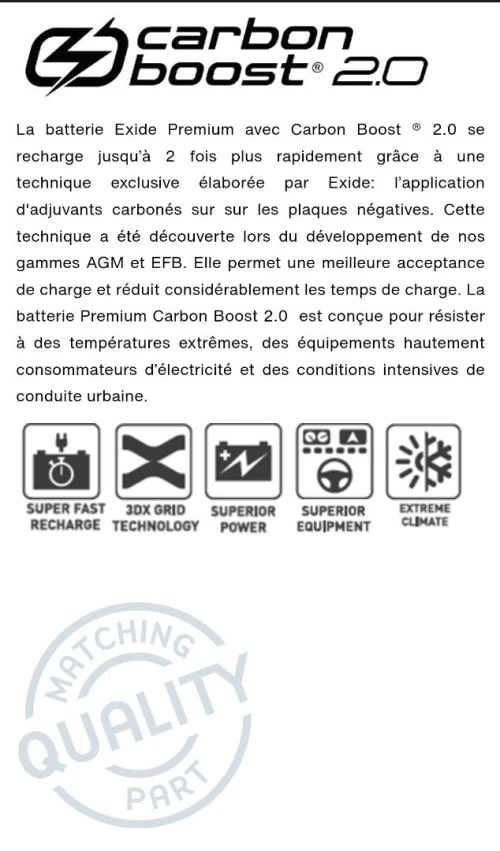 BATTERIE EXIDE 77AH PREMIUM 