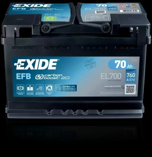 Batterie EXIDE 70ah 760 a(en) efb