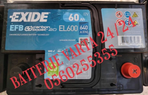 BATTERIE EXIDE EFB (START-STOP) EL600 12V 12V 60AH 640A(EN)