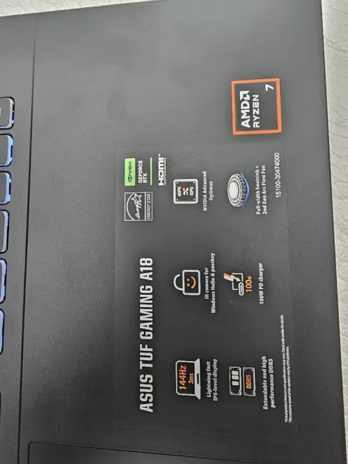 ASUS TUF Gaming A18 Ryzen 7 260 (8-Core 3.8 GHz / 5.1 GHz Turbo - 16 Threads