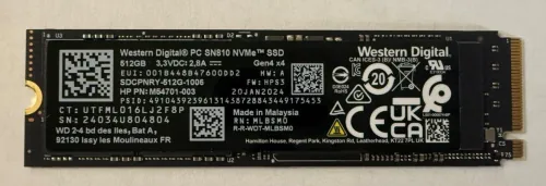 Western Digital 512GB M.2 PCIe NVMe SSD Gen4 x4 6600MB/s + BEASUS Lecteur De Boîtier SSD M.2 NVMe