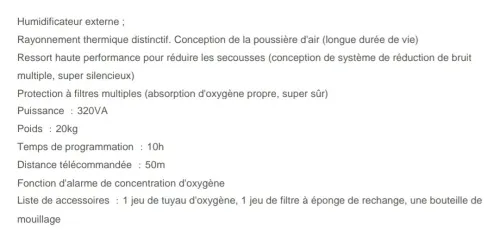 Concentrateur d oxygène 10 L KONSUNG | Haut débit fiable