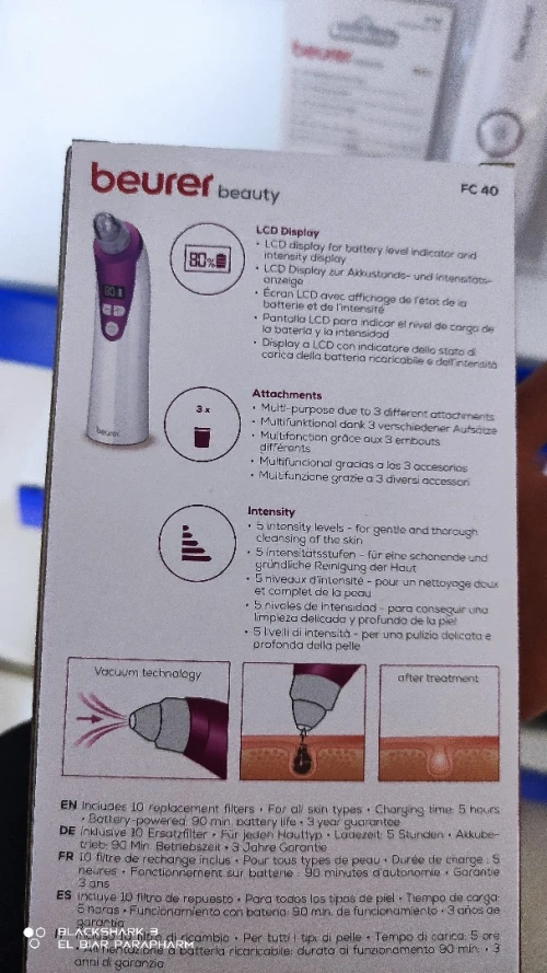 Beurer beauty appareil anti points noirs FC40