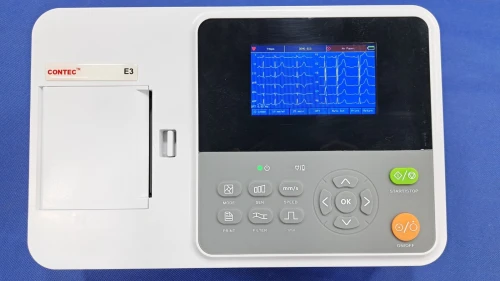 Electrocardiographe ECG Contec E3 (3 pistes) avec interprétation (Nouveau modèle)