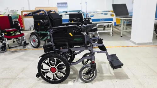 Fauteuil roulant électrique JRWD1601U | Pliable, 20Ah, roues aluminium