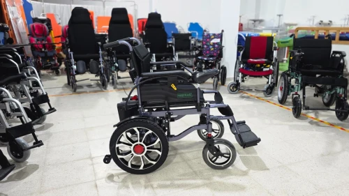 Fauteuil roulant électrique JRWD1601U | Pliable, 20Ah, roues aluminium