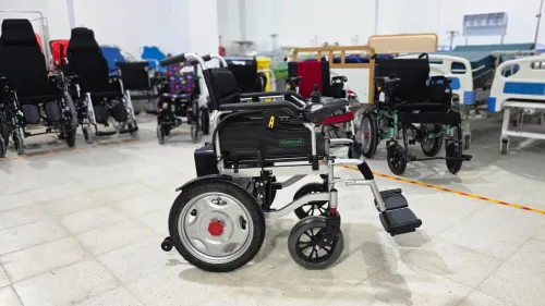 Fauteuil roulant électrique JRWD1601U | Dossier haut, roues 22, batterie 12Ah