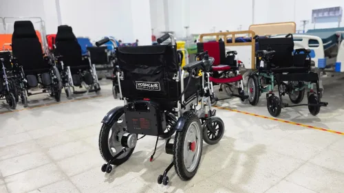 Fauteuil roulant électrique JRWD1601U | Dossier haut, roues 22, batterie 12Ah