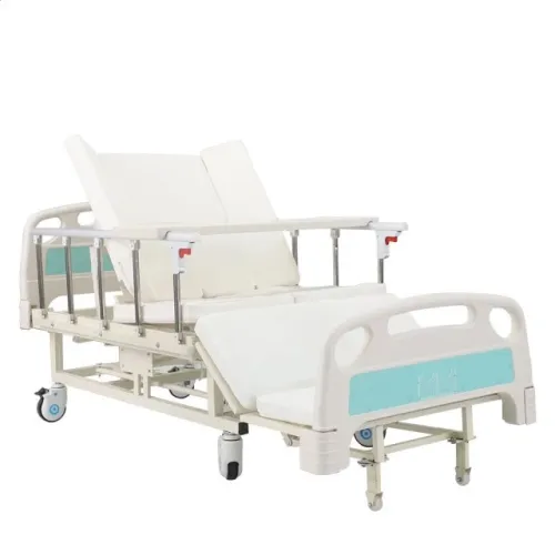 Lit D'hôpital MULTIPOSITIONS  ELECTRIQUE AVEC TOILETTE ET POSITIONS PREVENTION ANTI ESCARRE 