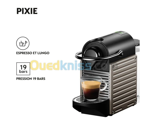 Machine à Café Nespresso Krups Pixie Titane Cafetière Dosettes YY4127FD