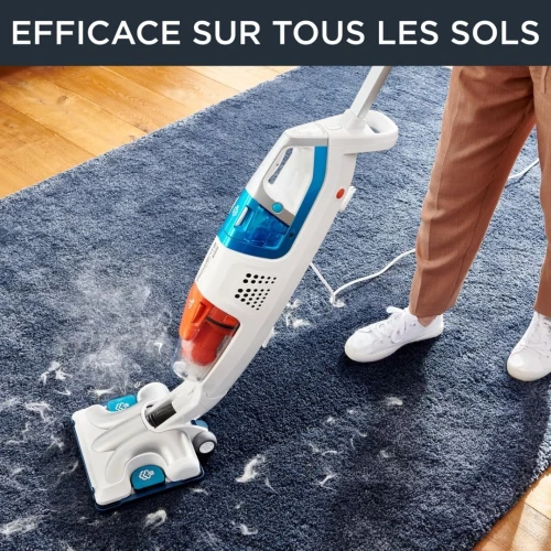 Rowenta, Nettoyeur vapeur, 2 en 1, Aspire et lave en même temps, Nettoyeur à main amovible, Performant, Assainir, Technologie Cyclonique, Chauffe rapide, Clean & Steam Multi RY8544WH