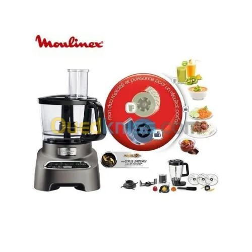 Moulinex Robot  double force  digital 1000 wattscuisine multifonctions FP827E10 