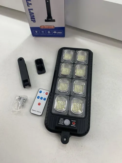 Lampadaires 200LED à énergie solaire étanche IP65 JX200  مصباح خارجي يعمل بالطاقة الشمسية