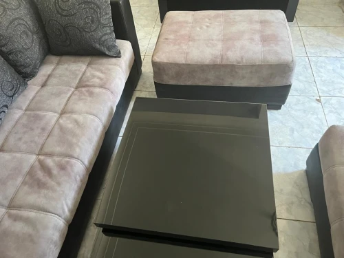 SALON EN DAIM ET SEMI-CUIR