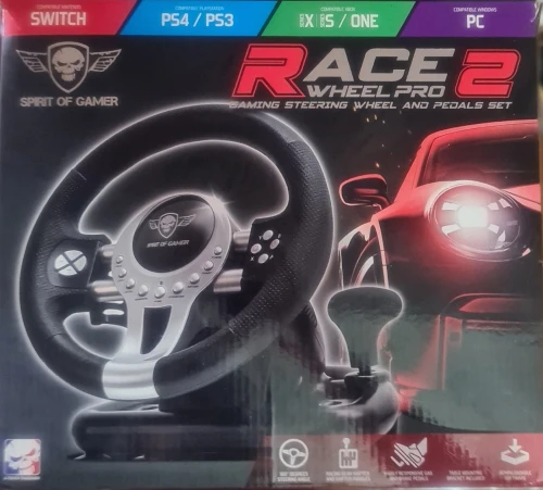 مقود ألعاب مستعمل Spirit of Gamer Race Wheel Pro 2 للبيع (حالة ممتازة)