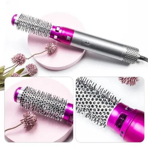 مشط حراري Sèche-cheveux peigne à air chaud 5in1 curling premium protection