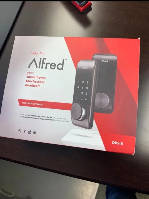 ALFRED - Serrure de porte intelligente avec clavier tactile et code + entrée par clé - Combo avec po