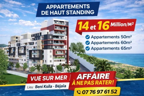 Vente Appartement F2 F3 Béjaïa Beni ksila