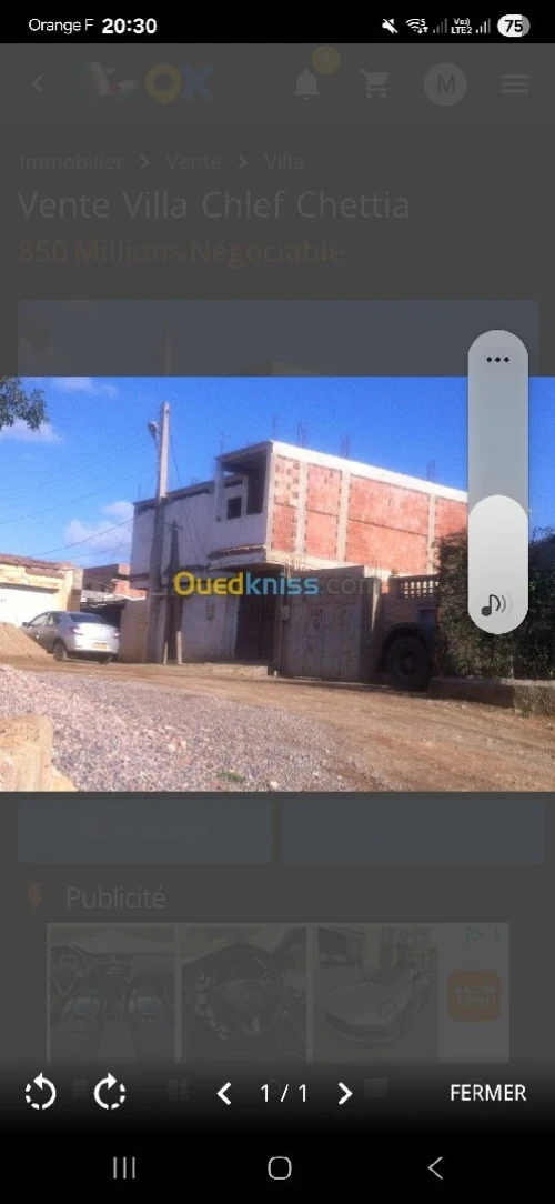 Vente Villa Chlef Chettia