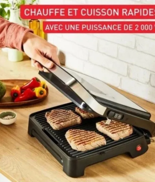 Panineuse et Grill Électrique TEFAL 2En1 2000W avec Plaques Antiadhésives