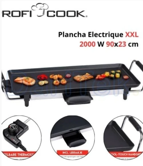 Plancha et Grill Électrique Proficook 2000W XXL 90 x 23 cm avec Thermostat Réglable PC-TYG 1120