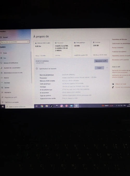 "Affaire : Dell Latitude i5 6th Gen / 8GB RAM / SSD 256GB - Prix Choc"