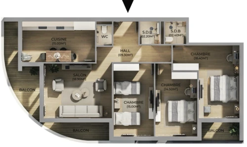 Vente Appartement F4 Oran Oran