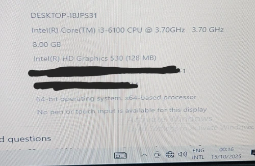 Lenovo thinkCentre i3 6eme