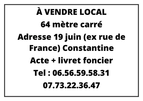 Vente Local Constantine Constantine