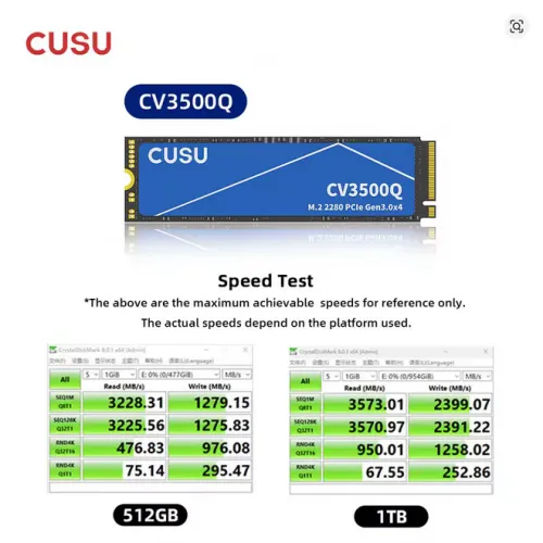 SSD NVMe CUSU CV3500Q - Capacite 1T