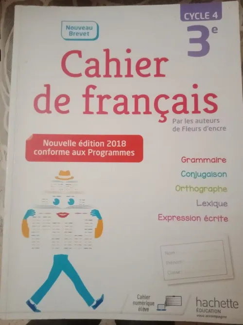 Livres Programme Francais- Classe College 3 et 4