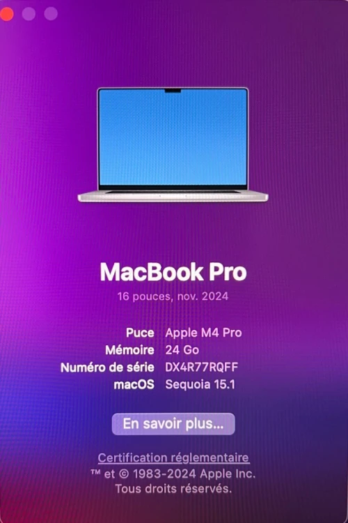 MacBook Pro 16" M4 Pro | 24/512gb | 14c/20c | Battery cycles: 11 (100%)