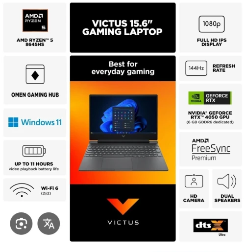 HP Victus  PC Gaming Études  Excellent état