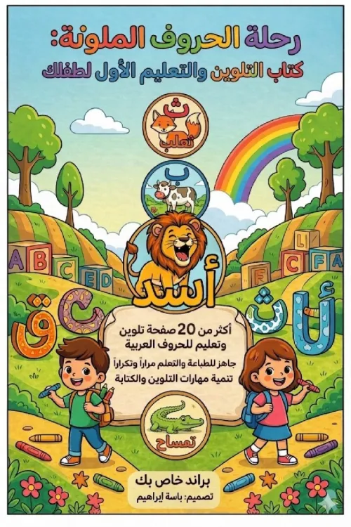 كتاب تلوين وتعليم للأطفال بالحروف العربية PDF