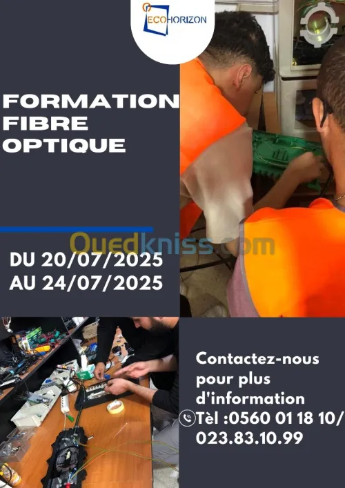 formation fibre optique et FTTH Jours de Semaine