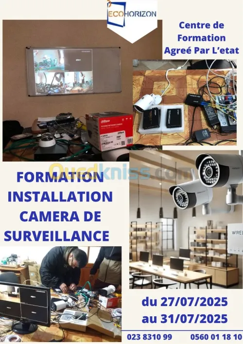 formation en: caméra de surveillance